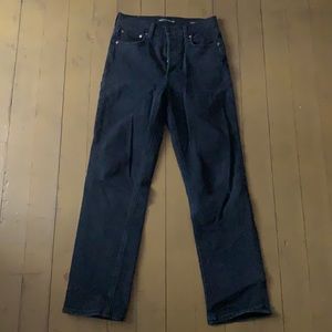 Denim Forum black straight leg jeans
